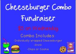 Cheeseburger Fundraiser on Wednesday!